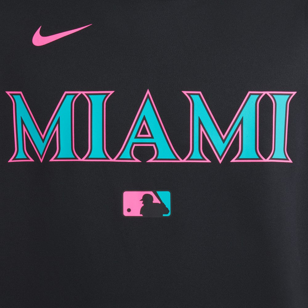 Miami Marlins Nike 2025 City Connect Authentic Collection Therma Pullover Hoodie | MLB On Sale