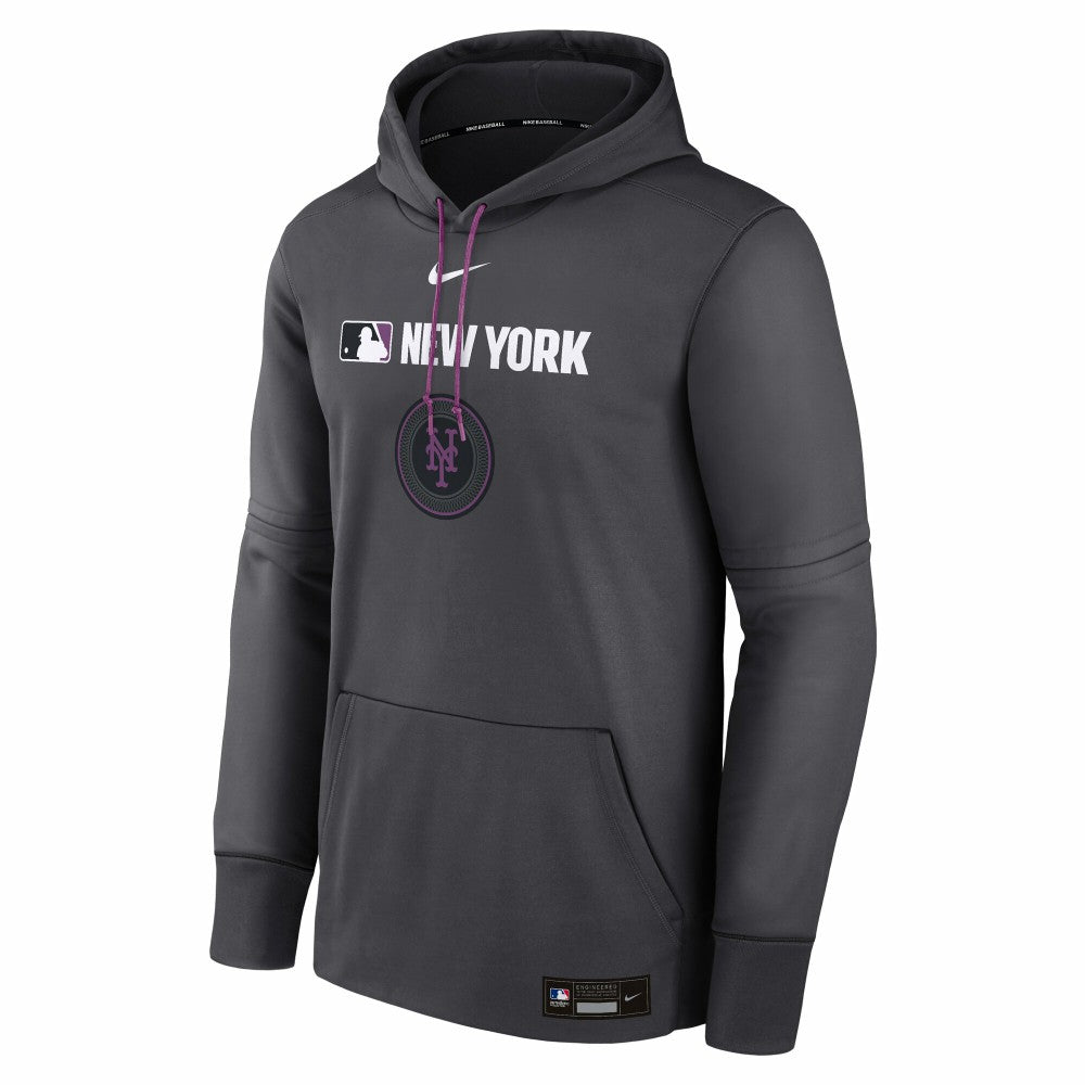 New York Mets Nike Authentic Collection City Connect Therma Pullover Hoodie | MLB Outlet