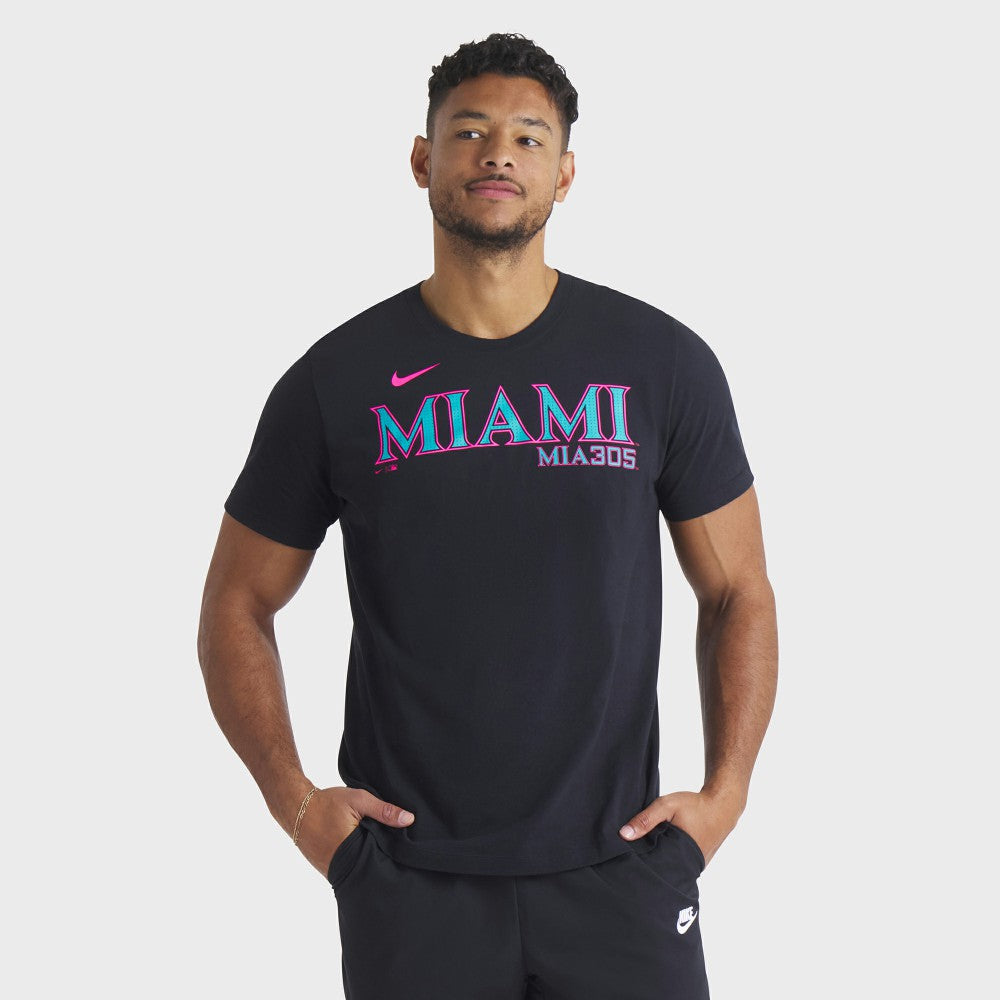 Miami Marlins Nike City Connect Wordmark T-Shirt | MLB For sale