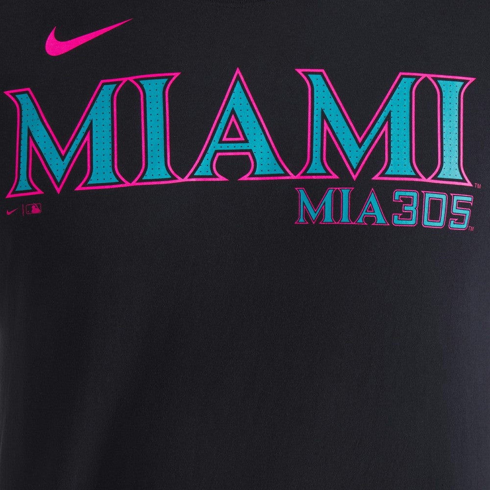 Miami Marlins Nike City Connect Wordmark T-Shirt | MLB For sale