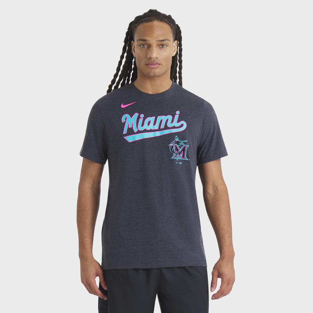 Miami Marlins Nike City Connect Script Tri-Blend T-Shirt | MLB Discount