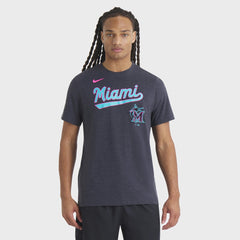 Miami Marlins Nike City Connect Script Tri-Blend T-Shirt | MLB Discount