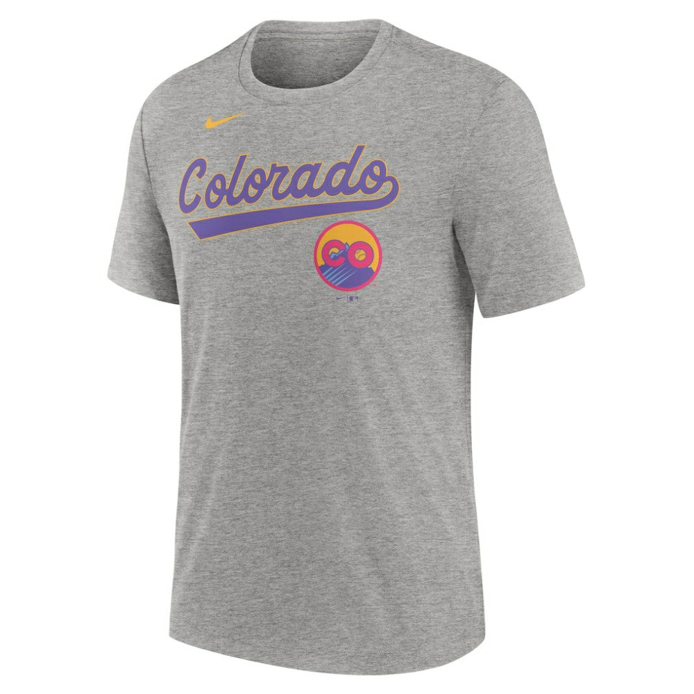 Colorado Rockies Nike City Connect Script Tri-Blend T-Shirt | MLB Sale
