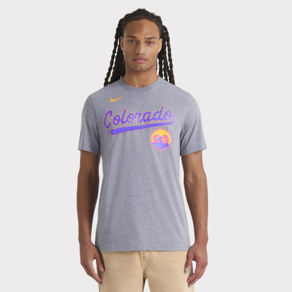 Colorado Rockies Nike City Connect Script Tri-Blend T-Shirt | MLB Sale