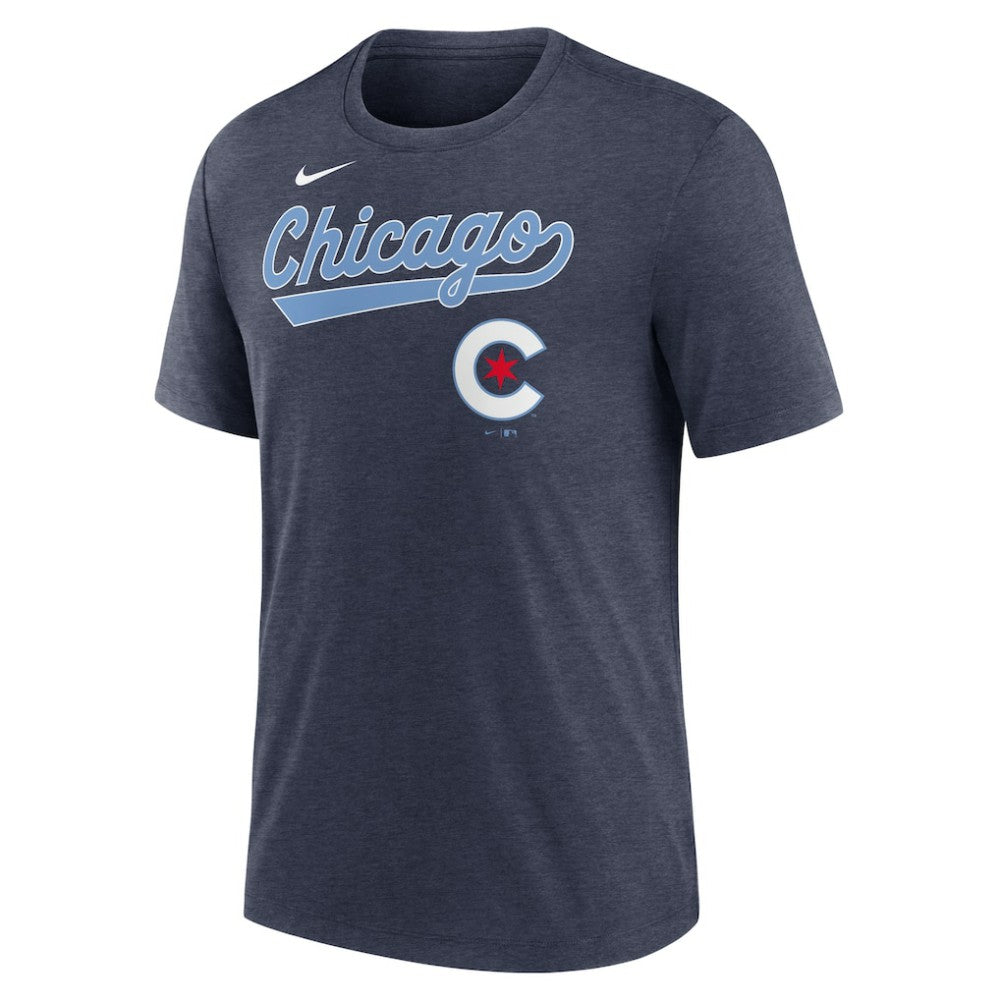 Chicago Cubs Nike City Connect Script Tri-Blend T-Shirt | MLB Outlet