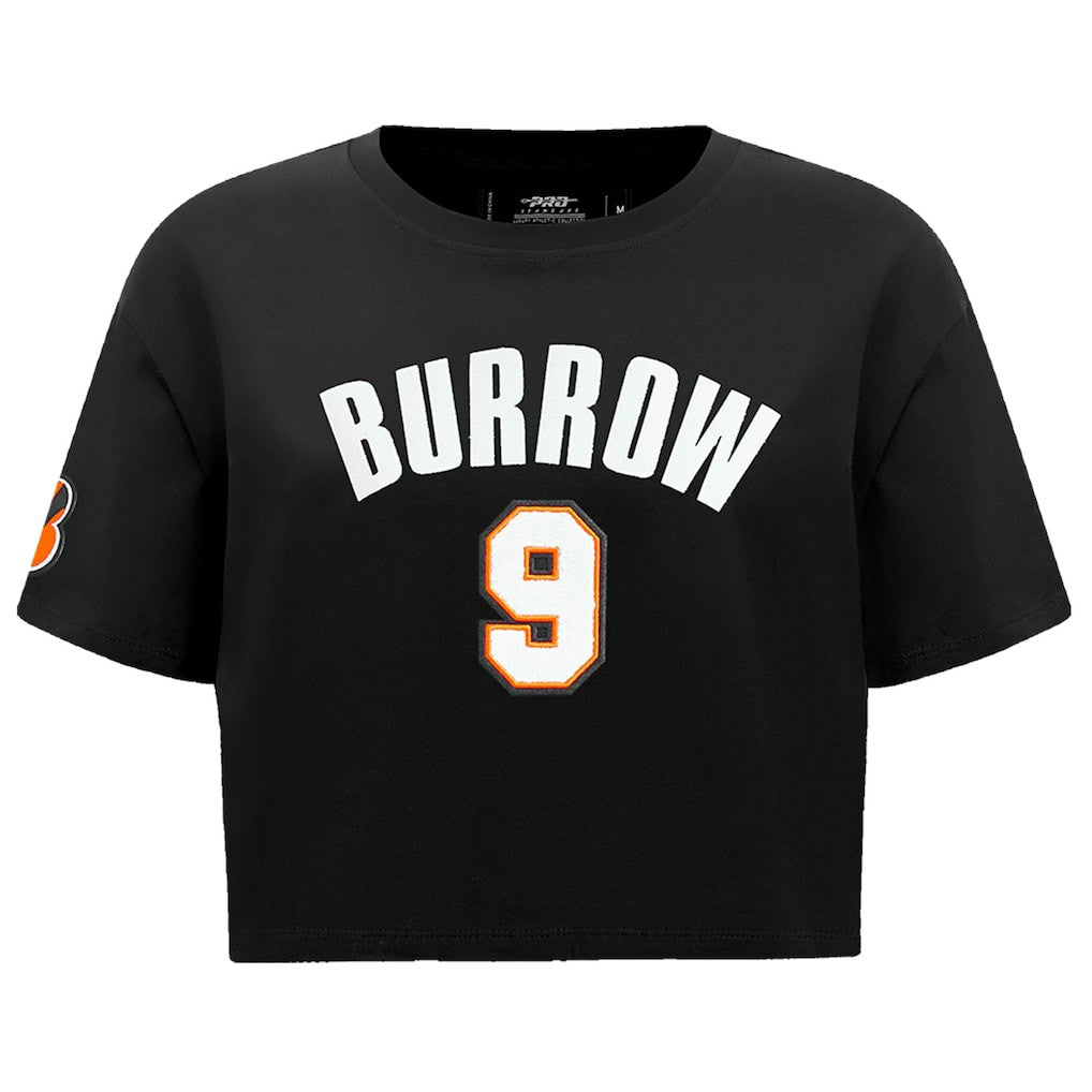 Cincinnati Bengals  Joe Burrow  Pro Standard Women's Player Name & Number Cropped Boxy T-Shirt