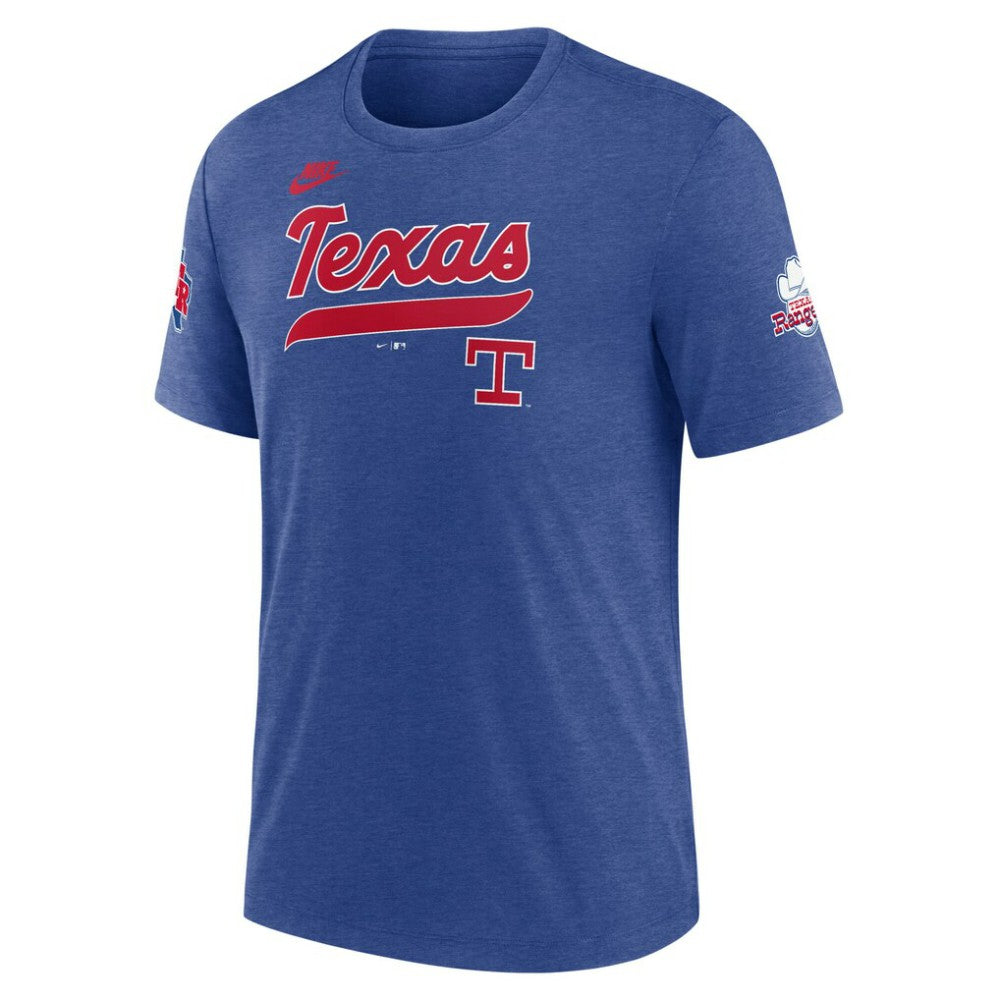Texas Rangers Nike Cooperstown Collection Eras Tri-Blend T-Shirt | MLB For sale
