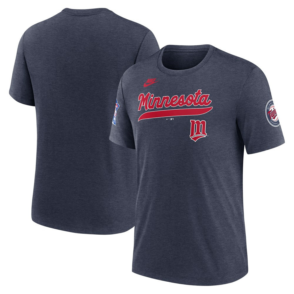 Minnesota Twins Nike Cooperstown Collection Eras Tri-Blend T-Shirt | MLB On Sale