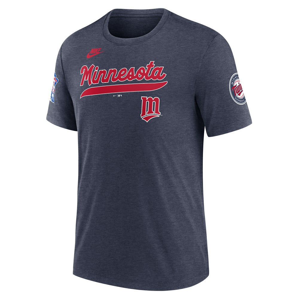 Minnesota Twins Nike Cooperstown Collection Eras Tri-Blend T-Shirt | MLB On Sale