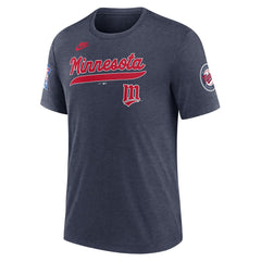 Minnesota Twins Nike Cooperstown Collection Eras Tri-Blend T-Shirt | MLB On Sale