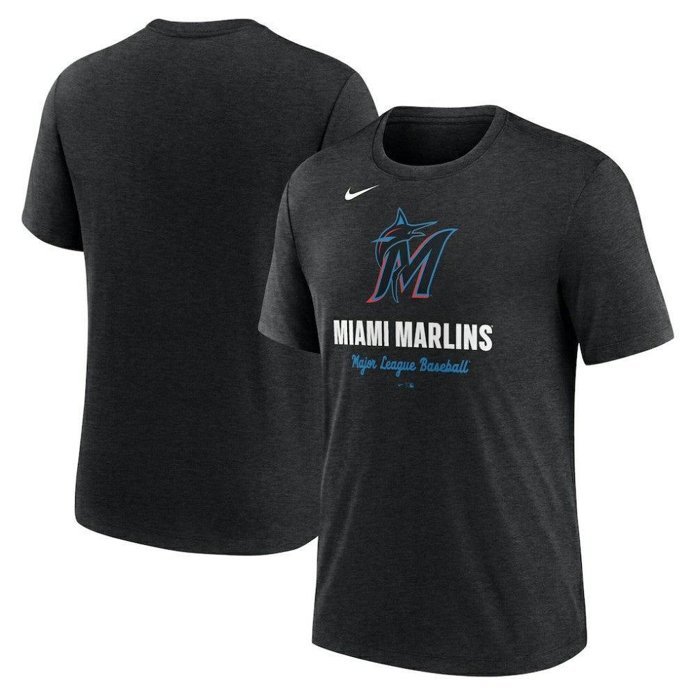 Miami Marlins Nike Logo Tri-Blend T-Shirt | MLB Discount