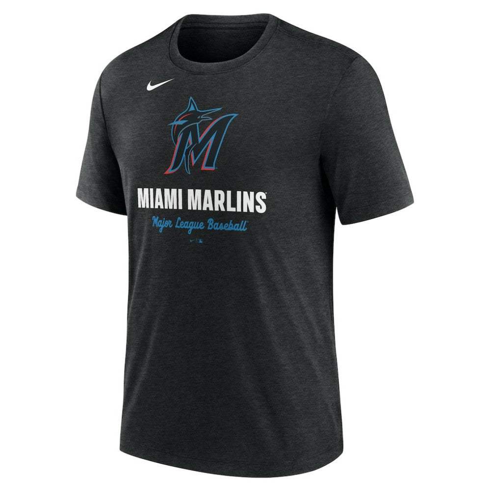 Miami Marlins Nike Logo Tri-Blend T-Shirt | MLB Discount