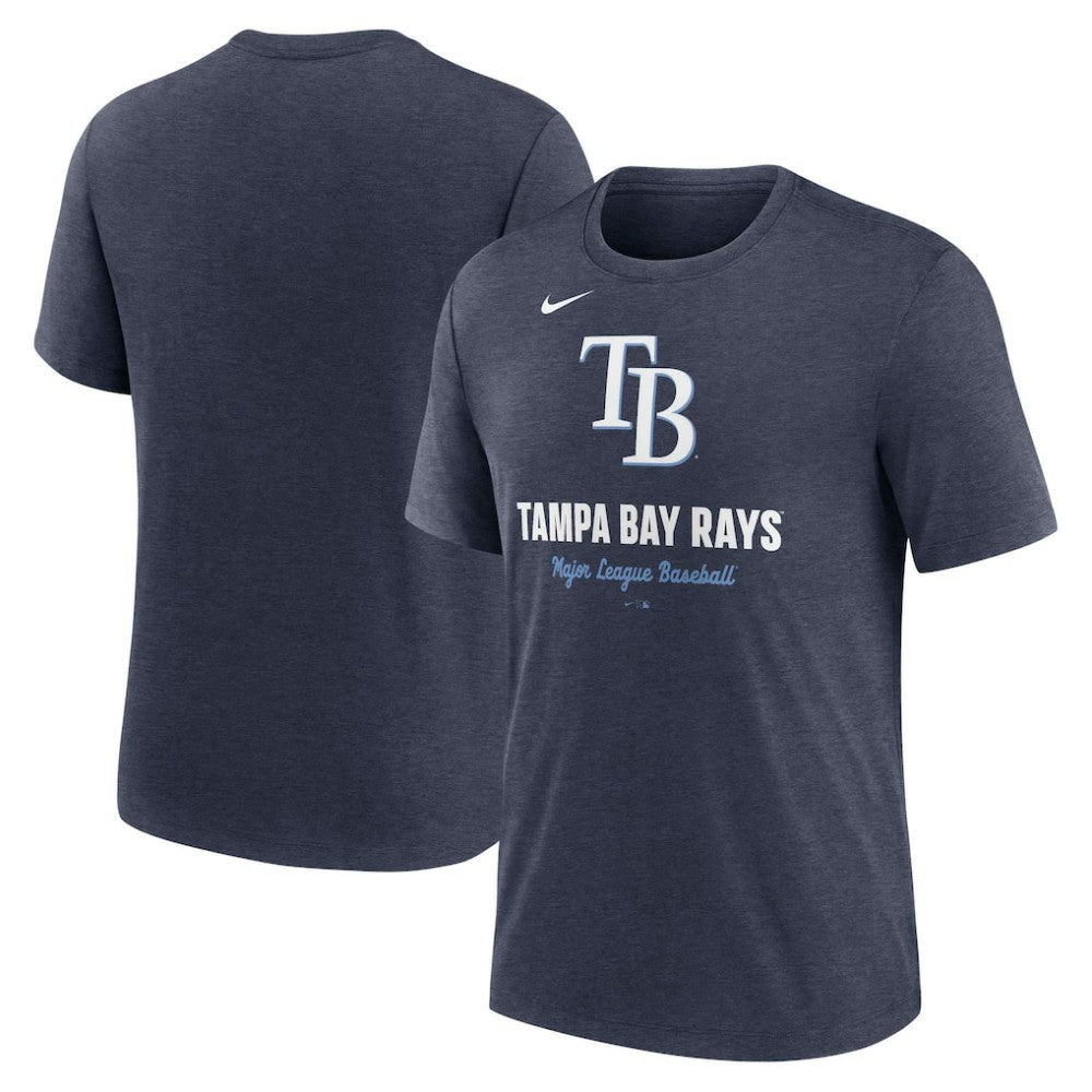 Tampa Bay Rays Nike Logo Tri-Blend T-Shirt | MLB Outlet