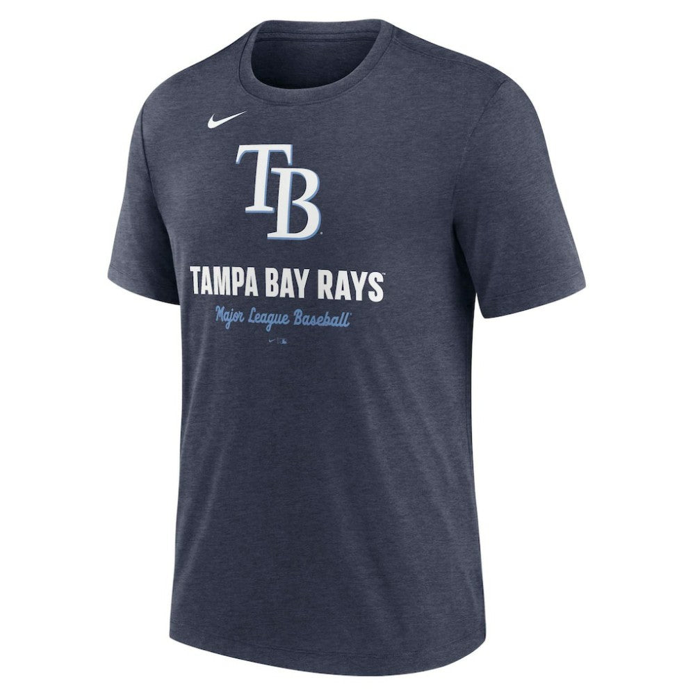 Tampa Bay Rays Nike Logo Tri-Blend T-Shirt | MLB Outlet