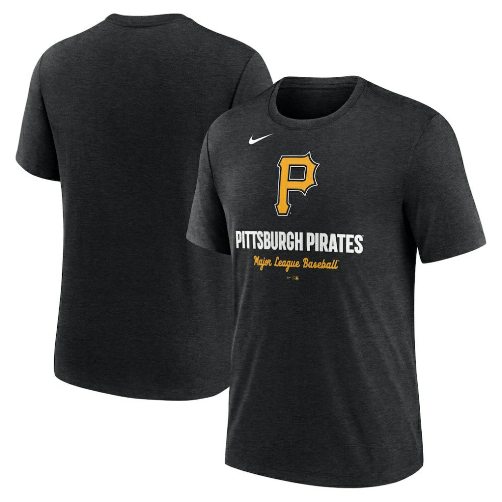 Pittsburgh Pirates Nike Logo Tri-Blend T-Shirt | MLB Outlet