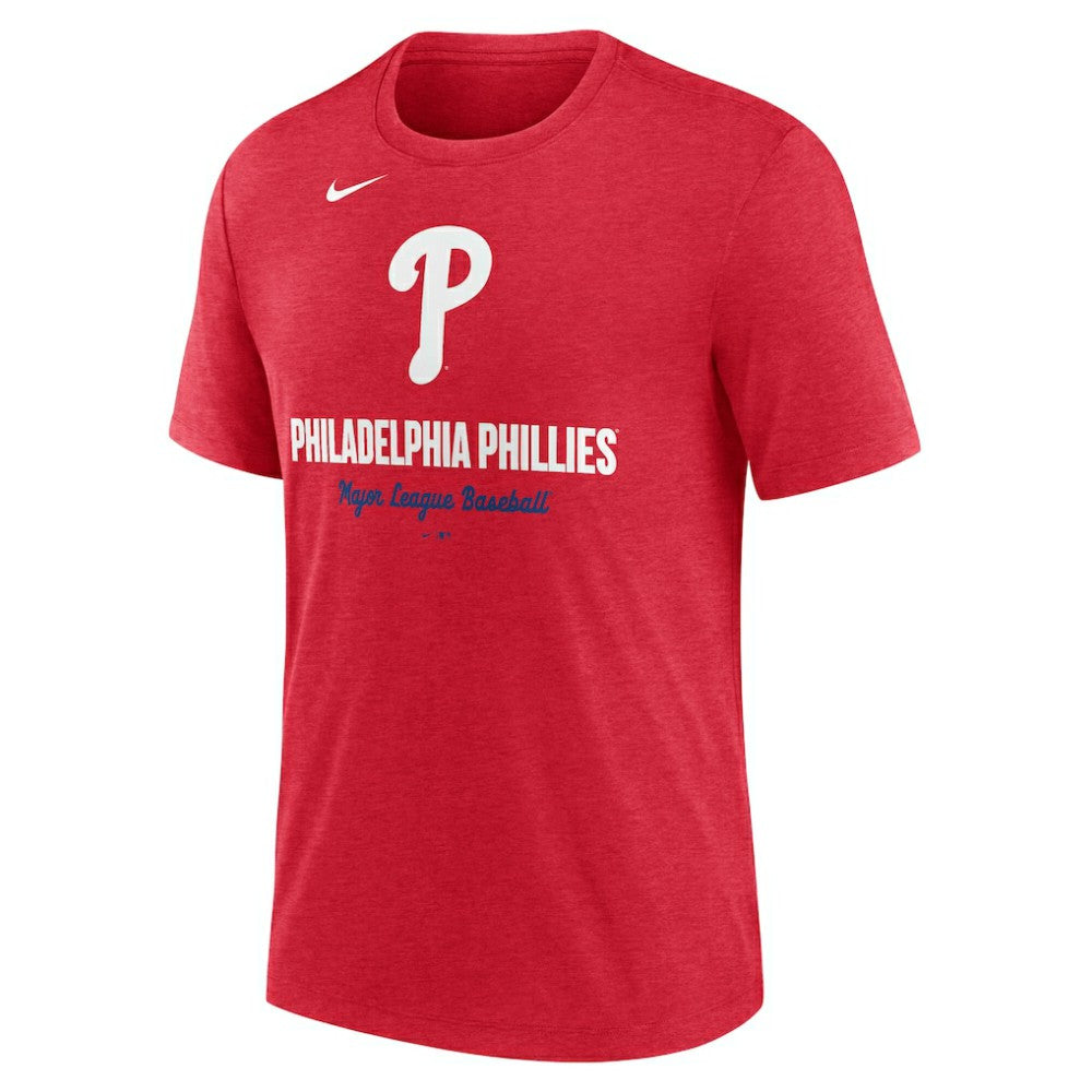Philadelphia Phillies Nike Logo Tri-Blend T-Shirt | MLB Sale