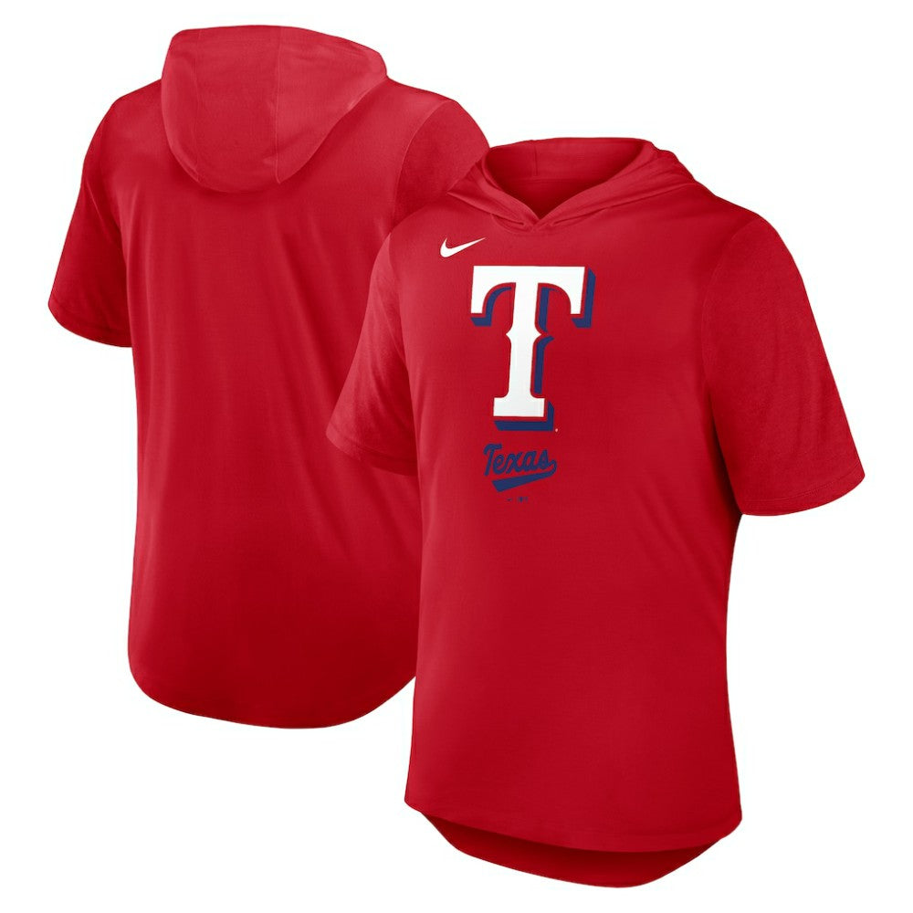 Texas Rangers Nike Tri-Blend Hoodie T-Shirt | MLB US