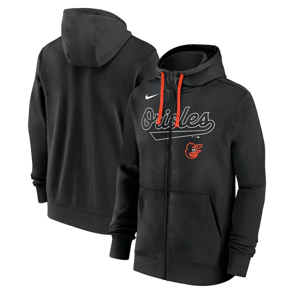 Baltimore Orioles Nike Knockout Script Full-Zip Hoodie | MLB Outlet