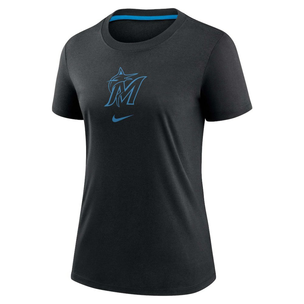 Miami Marlins Nike Women's Authentic Collection Early Work Tri-Blend T-Shirt | MLB Discount