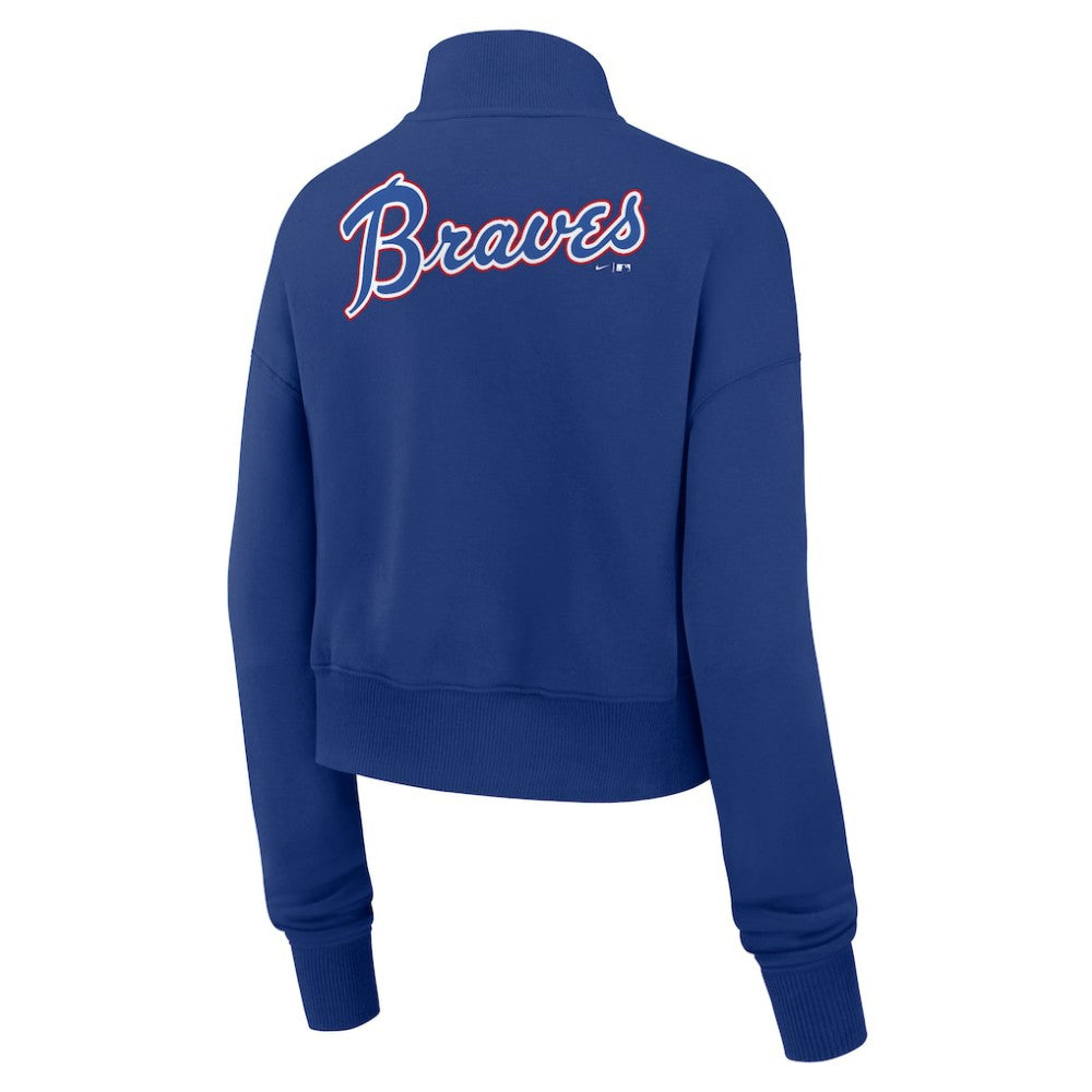 Atlanta Braves Nike Women's Cooperstown Collection Phoenix Fleece Half-Zip Sweatshirt | MLB Discount