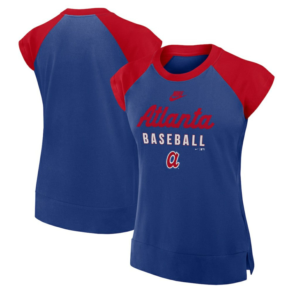 Atlanta Braves Nike Women's Cooperstown Collection Raglan Dri-FIT T-Shirt | MLB Discount