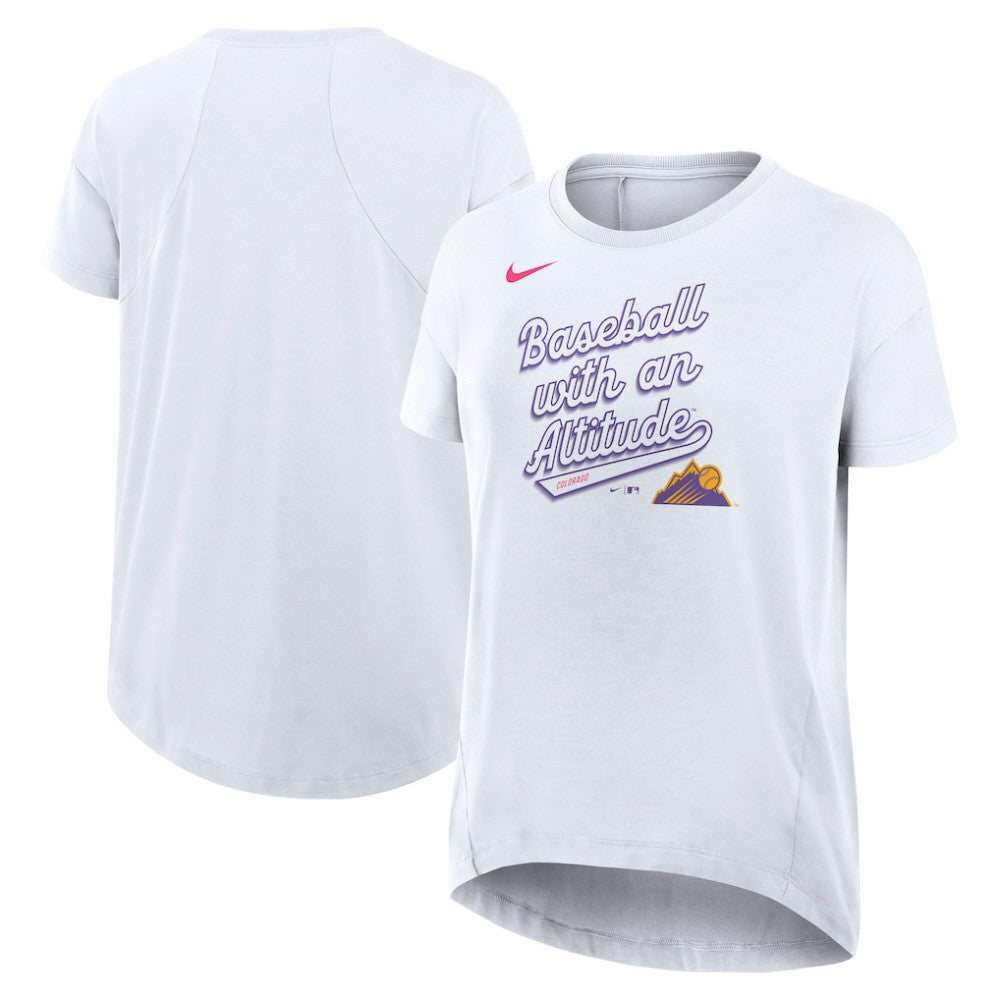 Colorado Rockies Nike Women's 2025 City Connect Flowy Fashion Tri-Blend Dri-FIT T-Shirt | MLB Discount