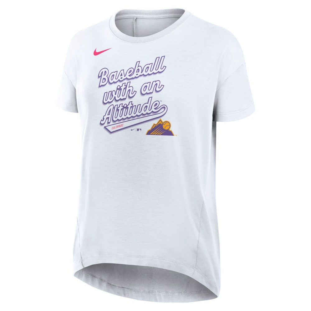 Colorado Rockies Nike Women's 2025 City Connect Flowy Fashion Tri-Blend Dri-FIT T-Shirt | MLB Discount