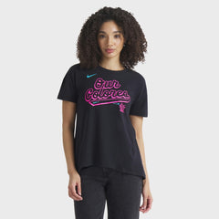 Miami Marlins Nike Women's 2025 City Connect Flowy Fashion Tri-Blend Dri-FIT T-Shirt | MLB Sale