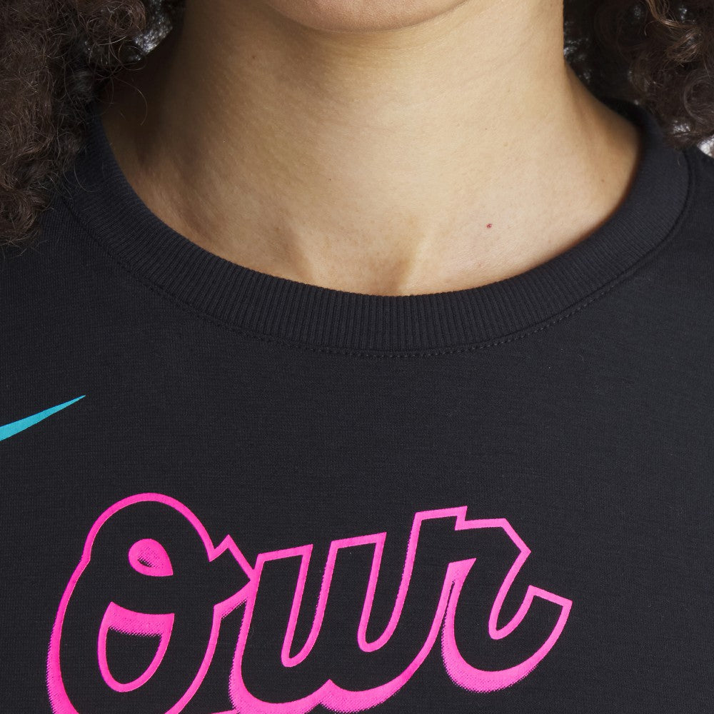 Miami Marlins Nike Women's 2025 City Connect Flowy Fashion Tri-Blend Dri-FIT T-Shirt | MLB Sale