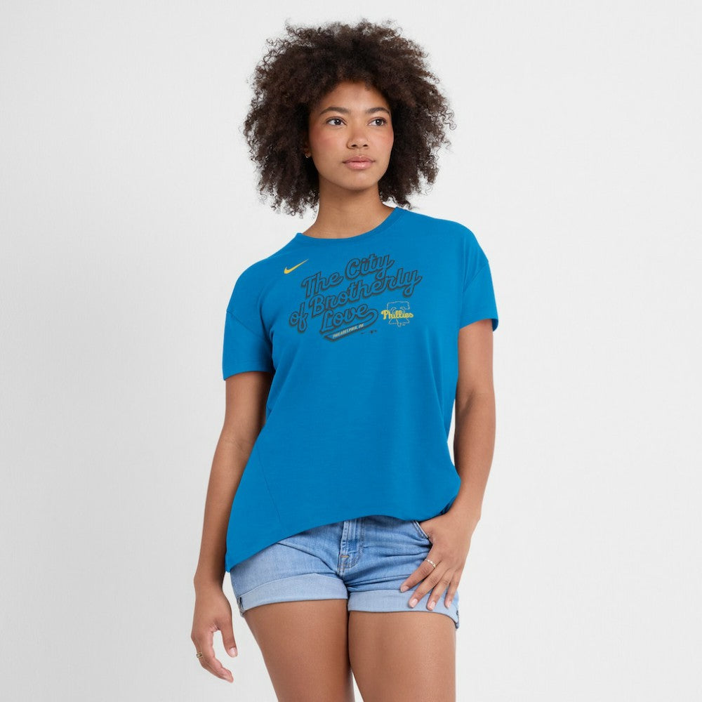Philadelphia Phillies Nike Women's 2025 City Connect Flowy Fashion Tri-Blend Dri-FIT T-Shirt | MLB For sale