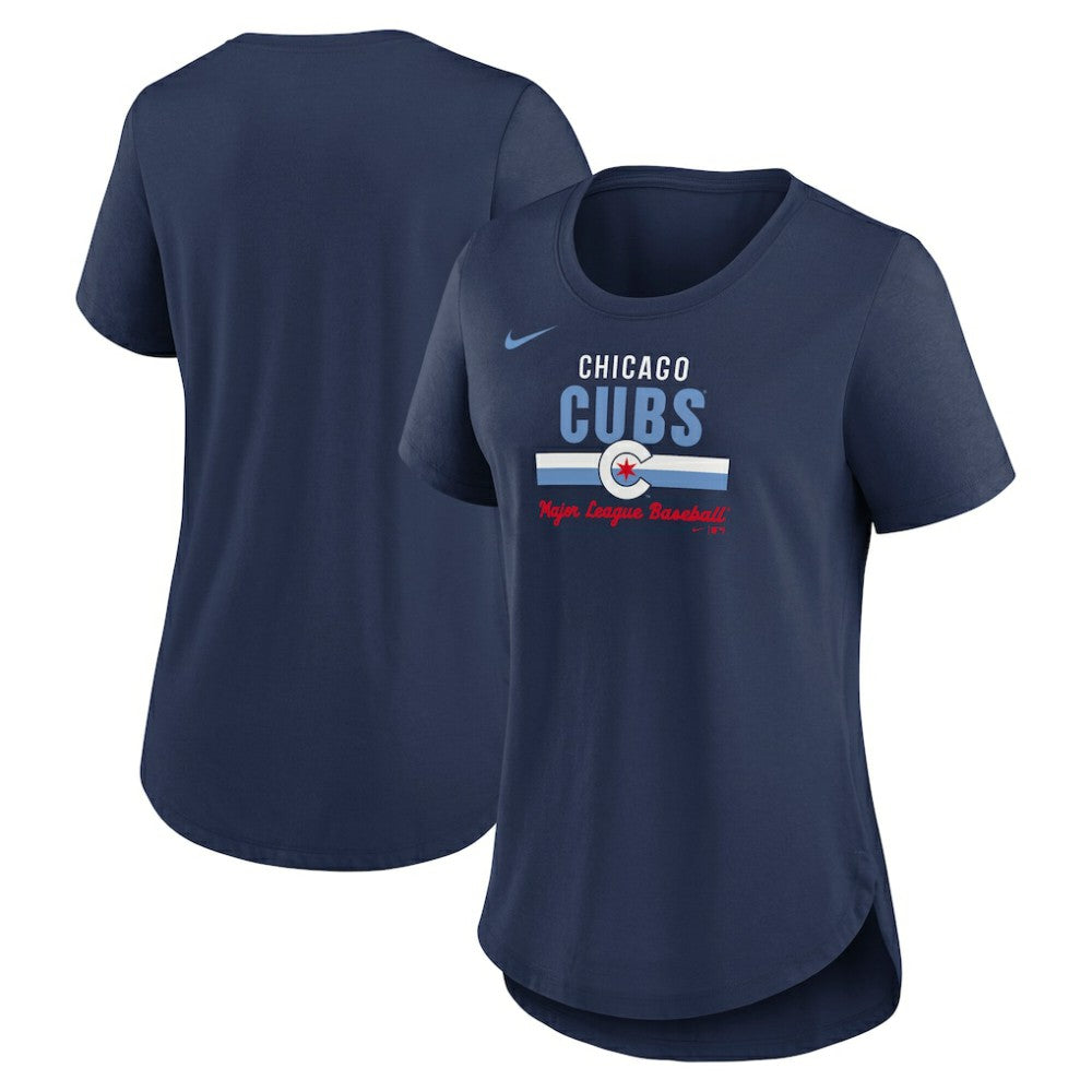Chicago Cubs Nike Women's City Connect Lockup Tri-Blend T-Shirt | MLB On Sale