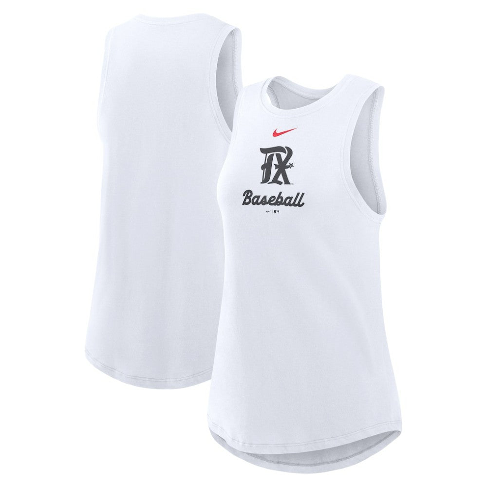 Texas Rangers Nike Women's City Connect Tricode High Neck Dri-FIT Tank Top | MLB Near me