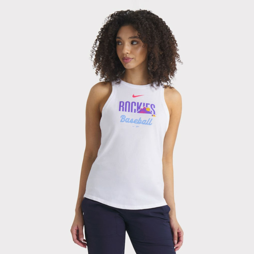 Colorado Rockies Nike Women's City Connect Tricode High Neck Dri-FIT Tank Top | MLB Shop