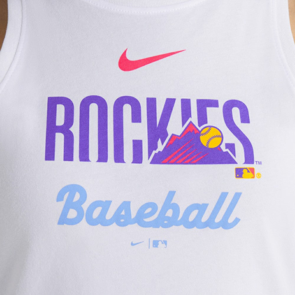 Colorado Rockies Nike Women's City Connect Tricode High Neck Dri-FIT Tank Top | MLB Shop