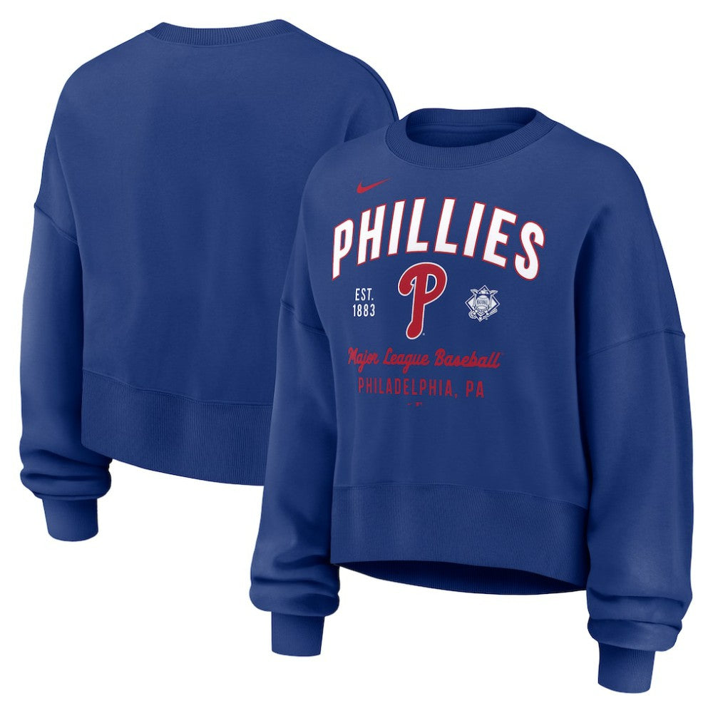 Philadelphia Phillies Nike Women's Oversized High Hip Pullover Sweatshirt | MLB Outlet
