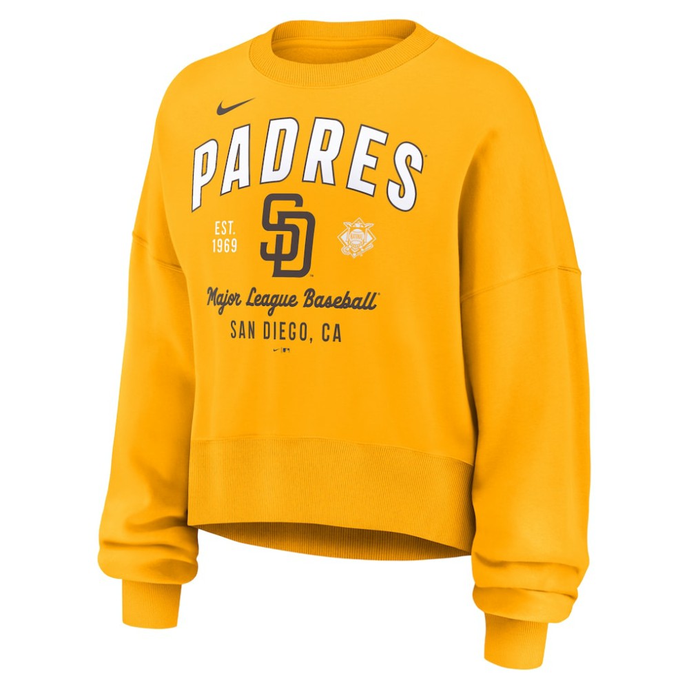 San Diego Padres Nike Women's Oversized High Hip Pullover Sweatshirt | MLB Discount
