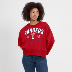 Texas Rangers Nike Women's Oversized High Hip Pullover Sweatshirt | MLB For sale