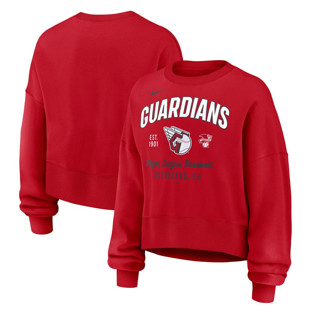 Cleveland Guardians Nike Women's Oversized High Hip Pullover Sweatshirt | MLB Sale