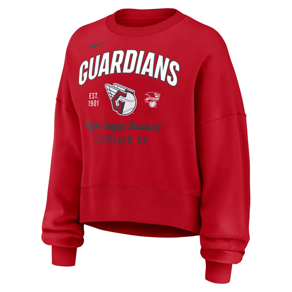 Cleveland Guardians Nike Women's Oversized High Hip Pullover Sweatshirt | MLB Sale