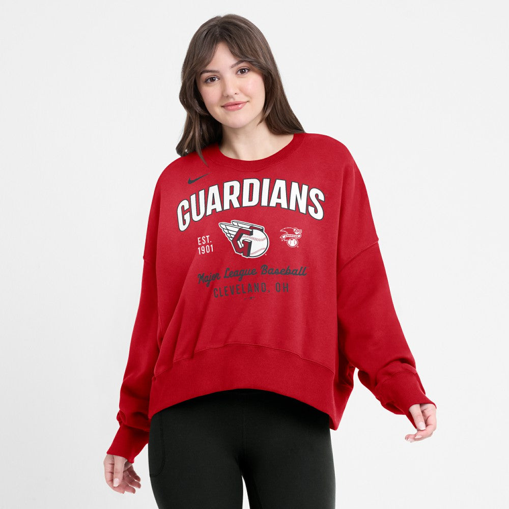 Cleveland Guardians Nike Women's Oversized High Hip Pullover Sweatshirt | MLB Sale