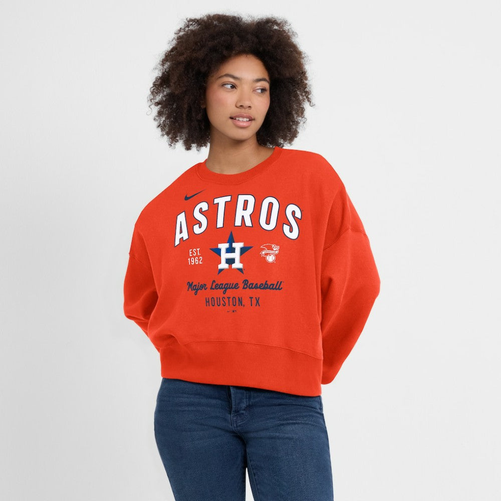 Houston Astros Nike Women's Oversized High Hip Pullover Sweatshirt | MLB On Sale