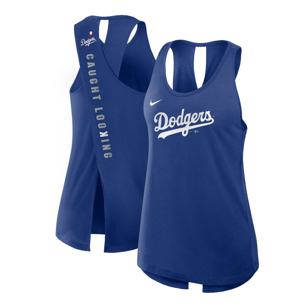Los Angeles Dodgers Nike Open-Back Crisscross Dri-FIT Tank Top | MLB New