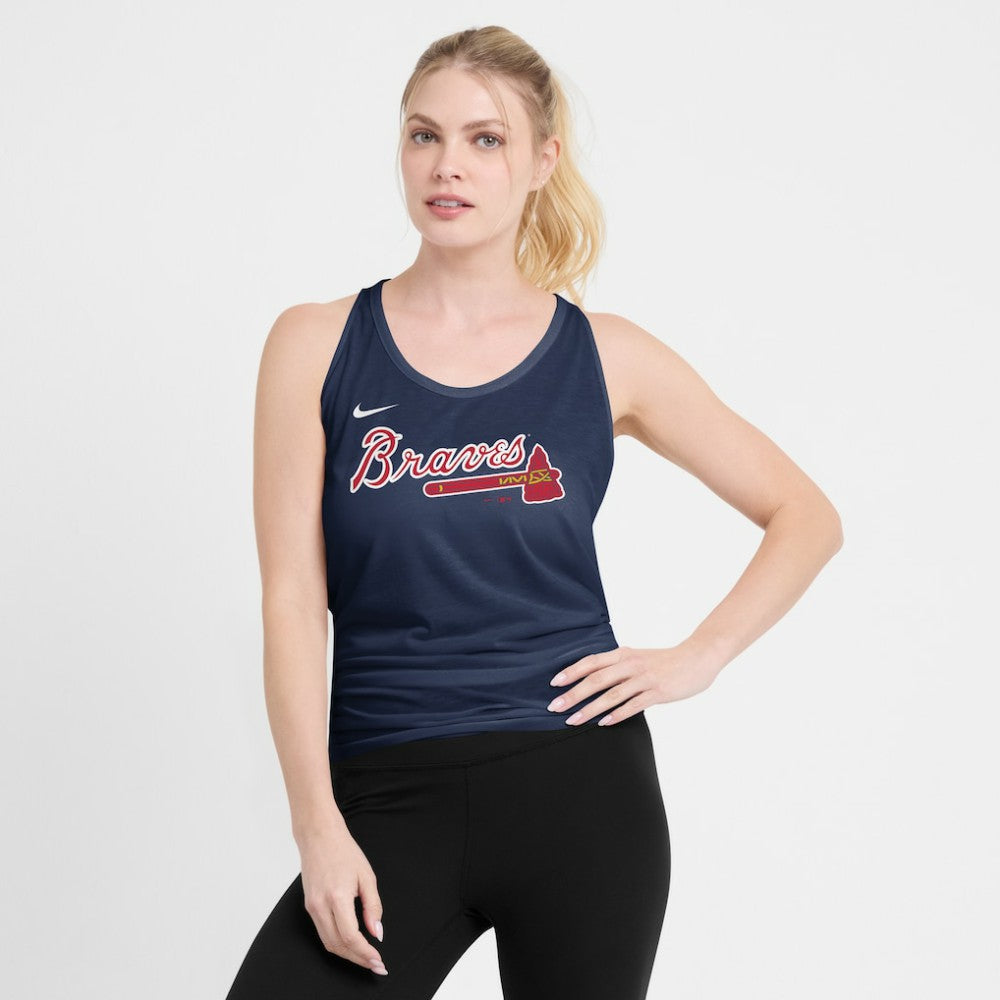 Atlanta Braves Nike Open-Back Crisscross Dri-FIT Tank Top | MLB Online