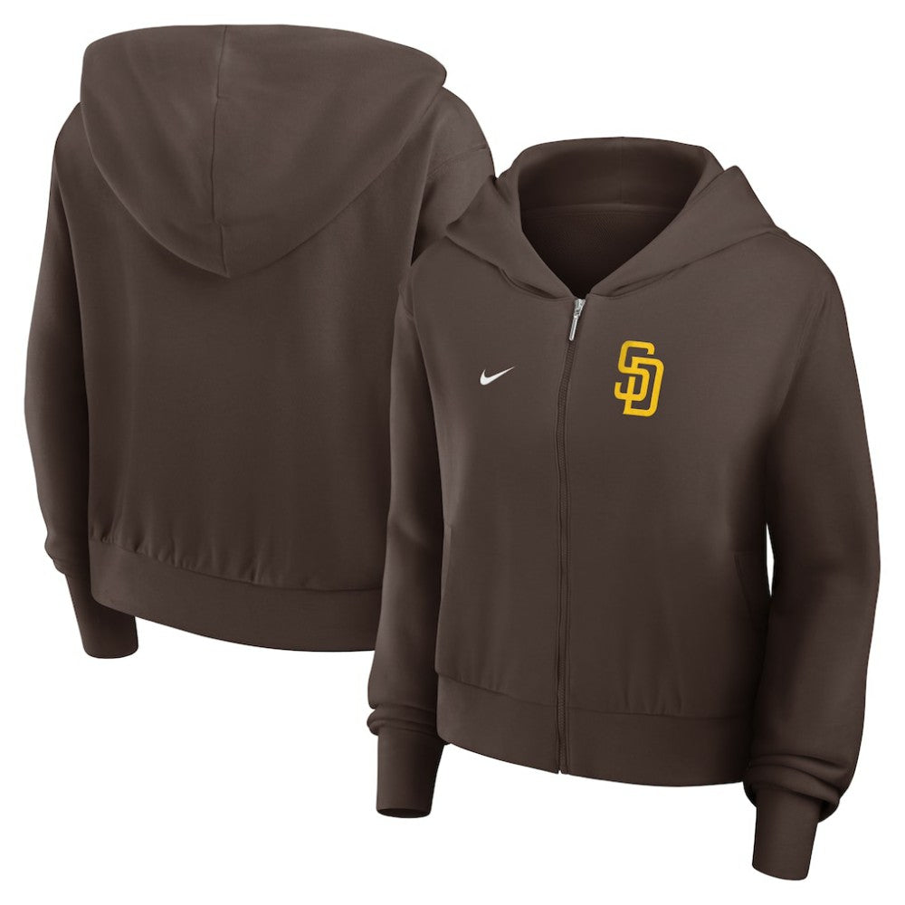 San Diego Padres Nike Women's Cropped Chill Full-Zip Hoodie | MLB For sale