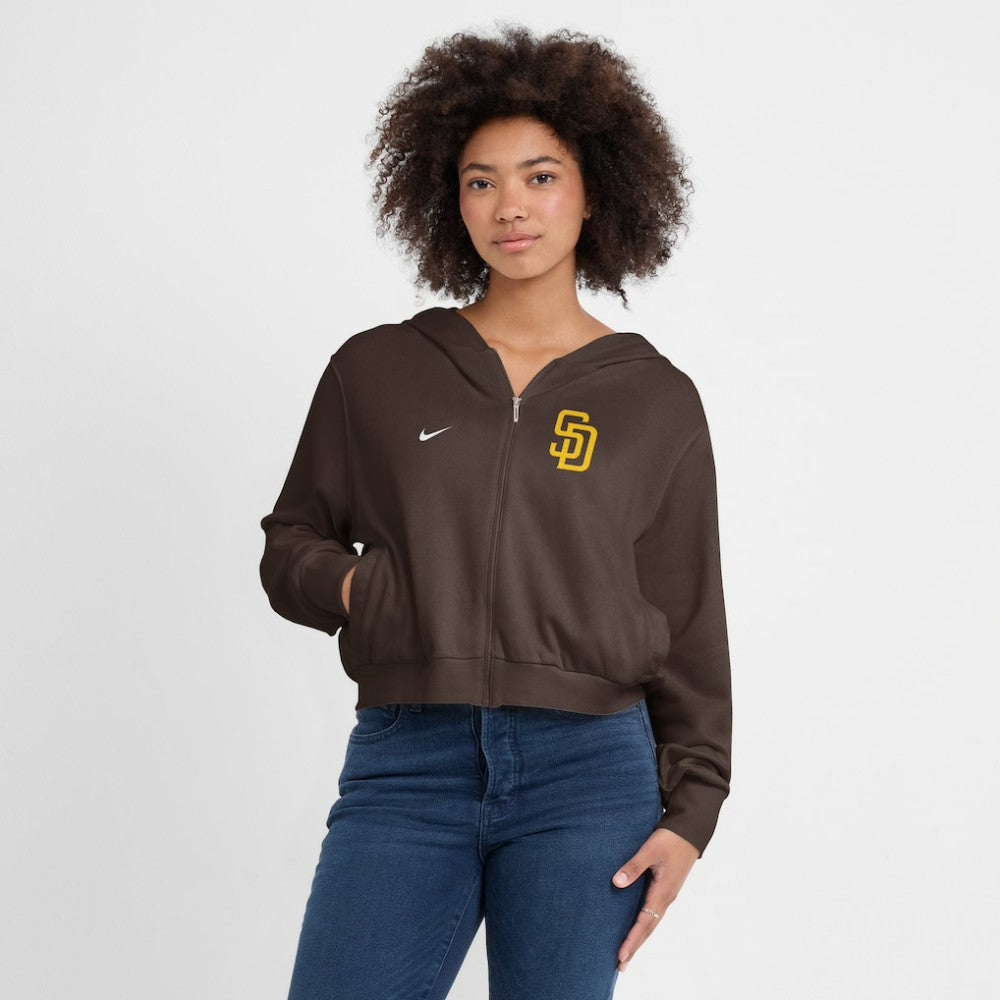 San Diego Padres Nike Women's Cropped Chill Full-Zip Hoodie | MLB For sale