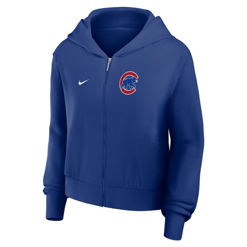 Chicago Cubs Nike Women's Cropped Chill Full-Zip Hoodie | MLB On Sale