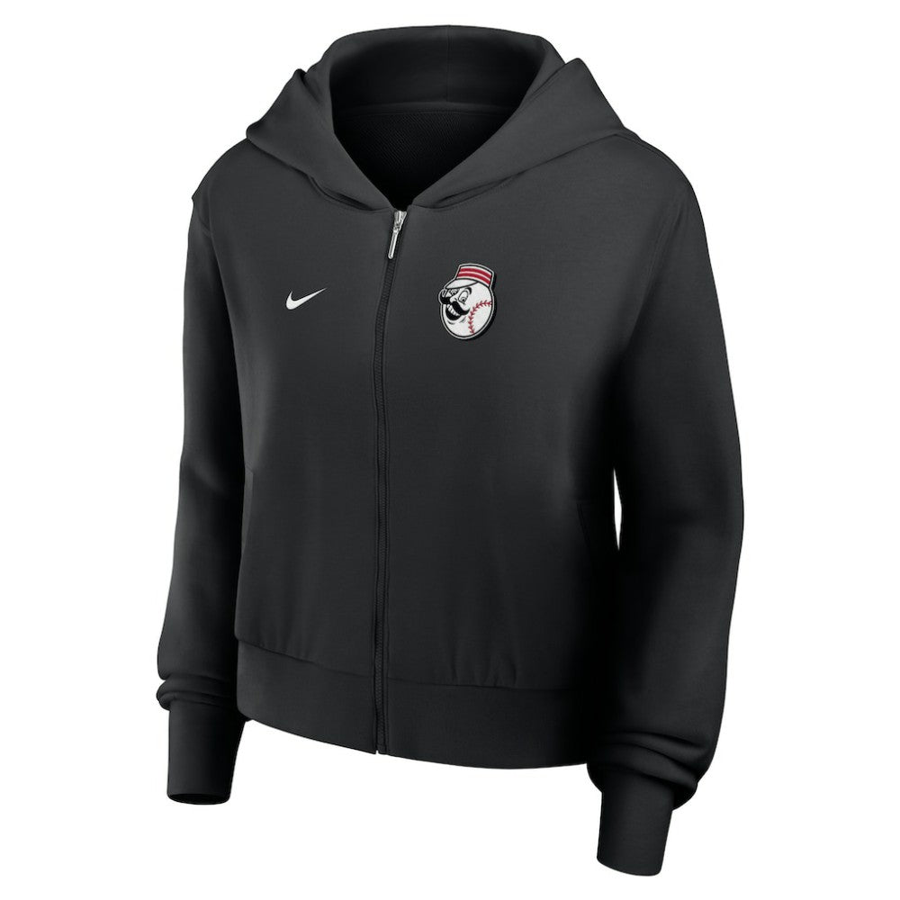 Cincinnati Reds Nike Women's Cropped Chill Full-Zip Hoodie | MLB On Sale