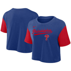 Philadelphia Phillies Nike Women's Script Dri-FIT Cropped T-Shirt | MLB Discount