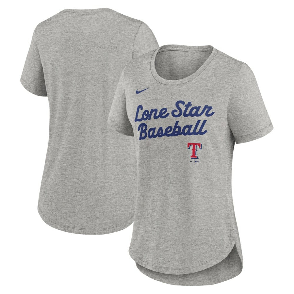 Texas Rangers Nike Women's Script Tri-Blend T-Shirt | MLB For sale