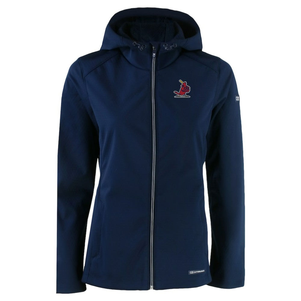 St. Louis Cardinals Cutter & Buck Women's Cooperstown Collection Evoke Eco Softshell Recycled Full-Zip Jacket | MLB Shop